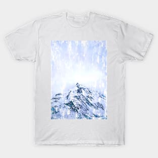 Minimal Abstract Snowy Mountain. For Mountain Lovers. T-Shirt